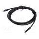 Kaapeli USB 2.0 USB B pienoispistoke,USB C pistoke 2m musta