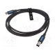 Cable USB 2.0 USB B plug,USB C plug nickel plated 1.5m black