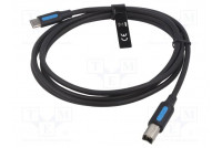 Kaapeli USB 2.0 USB B pistoke,USB C pistoke nikkelöity 1,5m