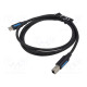 Cable USB 2.0 USB B plug,USB C plug nickel plated 1m black