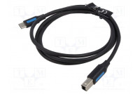 Kaapeli USB 2.0 USB B pistoke,USB C pistoke nikkelöity 1m