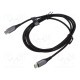 Cable USB 2.0 USB C plug,both sides 1.5m black 480Mbps 60W