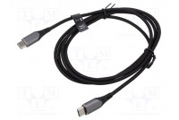Cable USB 2.0 USB C plug,both sides 1.5m black 480Mbps 60W