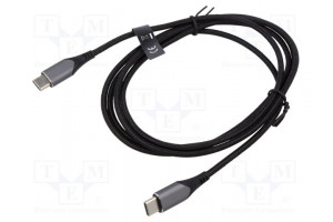 Cable USB 2.0 USB C plug,both sides 1.5m black 480Mbps 60W