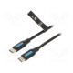 Kaapeli USB 2.0 USB C pistoke,molemmin puolin nikkelöity