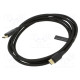 Cable USB 2.0 USB C plug,both sides nickel plated 1.5m black