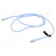 Cable USB 2.0 USB C plug,both sides nickel plated 1m 100W