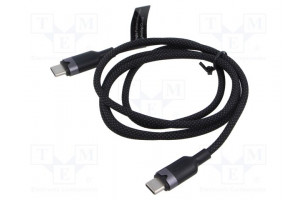 Kaapeli USB 2.0 USB C pistoke,molemmin puolin nikkelöity 1m