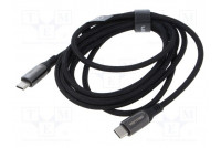 Kaapeli USB 2.0 USB C pistoke,molemmin puolin nikkelöity 2m