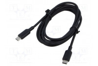 Cable USB 2.0 USB C plug,both sides nickel plated 2m black