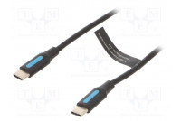 Kaapeli USB 2.0 USB C pistoke,molemmin puolin nikkelöity 3m