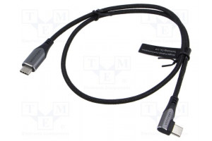 Kaapeli USB 2.0 nikkelöity 0,5m musta Lanka: Cu,tinatut 60W