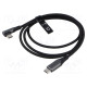 Cable USB 2.0 USB C plug,USB C angled plug,both sides 1m