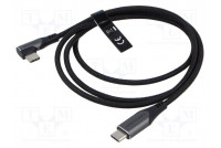 Cable USB 2.0 USB C plug,USB C angled plug,both sides 1m