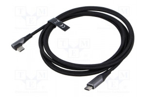 Cable USB 2.0 USB C plug,USB C angled plug,both sides 2m