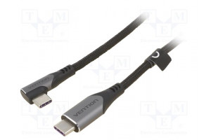 Cable USB 2.0 USB C plug,USB C angled plug 1m black 480Mbps