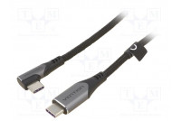 Cable USB 2.0 USB C plug,USB C angled plug 2m black 480Mbps
