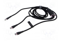 Kaapeli USB 2.0 USB C pistoke,USB C pistoke x2 nikkelöity