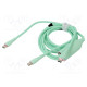 Cable USB 2.0 USB C plug,USB C plug x2 nickel plated 1.5m