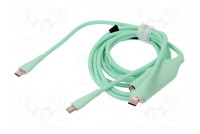Kaapeli USB 2.0 USB C pistoke,USB C pistoke x2 nikkelöity