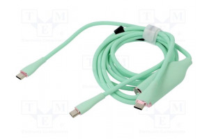 Cable USB 2.0 USB C plug,USB C plug x2 nickel plated 1.5m