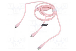 Cable USB 2.0 USB C plug,USB C plug x2 nickel plated 1.5m