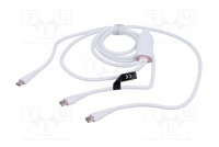 Kaapeli USB 2.0 USB C pistoke,USB C pistoke x2 nikkelöity
