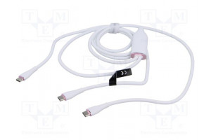 Cable USB 2.0 USB C plug,USB C plug x2 nickel plated 1.5m