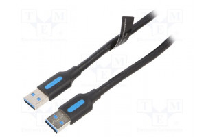 Kaapeli USB 3.0 USB A pistoke,molemmin puolin nikkelöity 3m