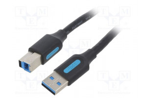 Kaapeli USB 3.0 USB A pistoke,USB B pistoke nikkelöity 0,5m