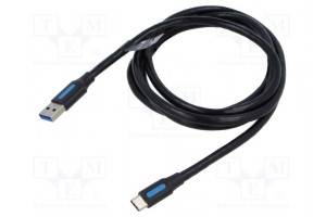 Kaapeli USB 3.0 USB A pistoke,USB C pistoke nikkelöity 1,5m