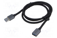 Kaapeli USB 3.0 USB A rasia,USB A pistoke nikkelöity 1m PVC