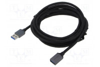 Kaapeli USB 3.0 USB A rasia,USB A pistoke nikkelöity 3m PVC