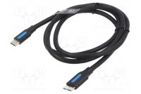 Kaapeli USB 3.0 USB B mikropistoke,USB C pistoke nikkelöity