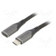 Cable USB 3.1 USB C socket,USB C plug 0.5m black 5Gbps PVC