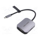 Converter HDMI socket,USB C plug,VGA female nickel plated