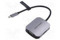 Converter HDMI socket,USB C plug,VGA female nickel plated