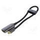 Converter HDMI socket,USB C plug gold-plated 0.25m black