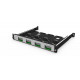RASPBERRY PI 1.33U RACKMOUNT HYLLY NELJÄLLE TIETOKONEELLE