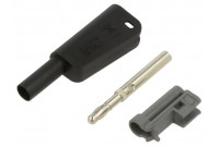 4mm TURVAPISTOKE MUSTA 32A 1000V