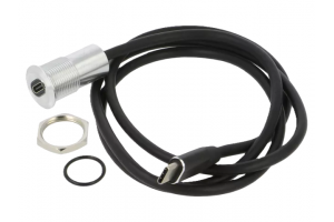 USB-3.2 EXTENSION CABLE C-MALE / C FEMALE 0,5m panel mount