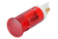 MERKKIVALO LED 10mm 230VAC PUNAINEN 2.8X0.8mm