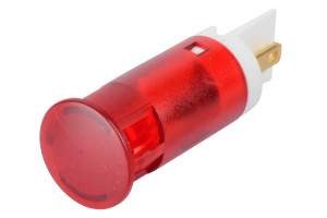 MERKKIVALO LED 10mm 230VAC PUNAINEN 2.8X0.8mm