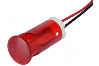 MERKKIVALO LED 10mm 230VAC PUNAINEN JOHDOILLA