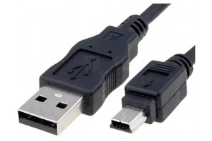 USB-2.0 CABLE A-MALE / miniB 5m