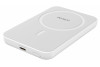Power bank 5000 mAh, wireless charging for your device, USB-C PD 20 W, magnet, white