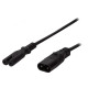 IEC C7 female to IEC C8 male power cable 2m