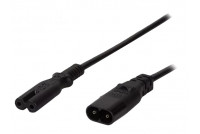 IEC C7 female to IEC C8 male power cable 2m