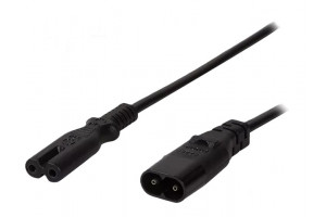 IEC C7 female to IEC C8 male power cable 2m