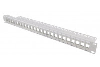 19" KEYSTONE 24-PORT CONNECTION PANEL, GREY